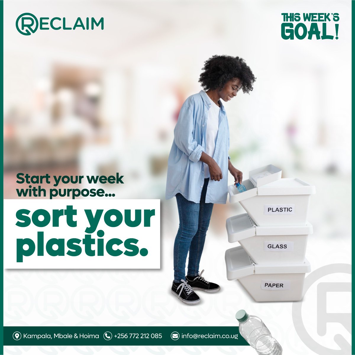 The Monday Mindset
Every new week is a chance to do better. Begin by sorting your plastics because purpose starts with simple, consistent action.
#RecyclingReminder 
#SustainableHabits