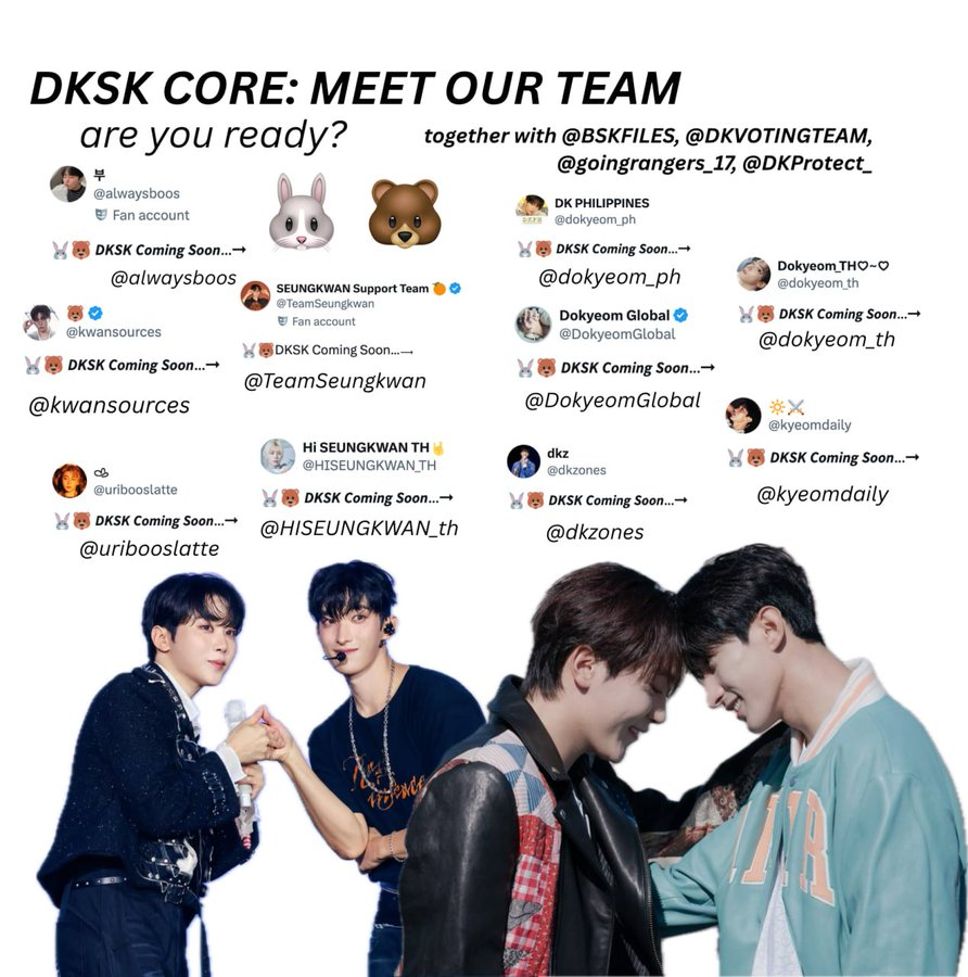 DKSK Community Open! (❛˓◞˂̵ ) ( ・ 3 ・ ) 
#도겸 #DK #DOKYEOM #승관 #SEUNGKWAN #겸뿌 

We're happy to announce on November 10 (11/10) that DKSK community is open! We welcome Carats, Kyeompeus and Boosadans to join us in anticipating the debut of DKSK in January 2026. 

We're