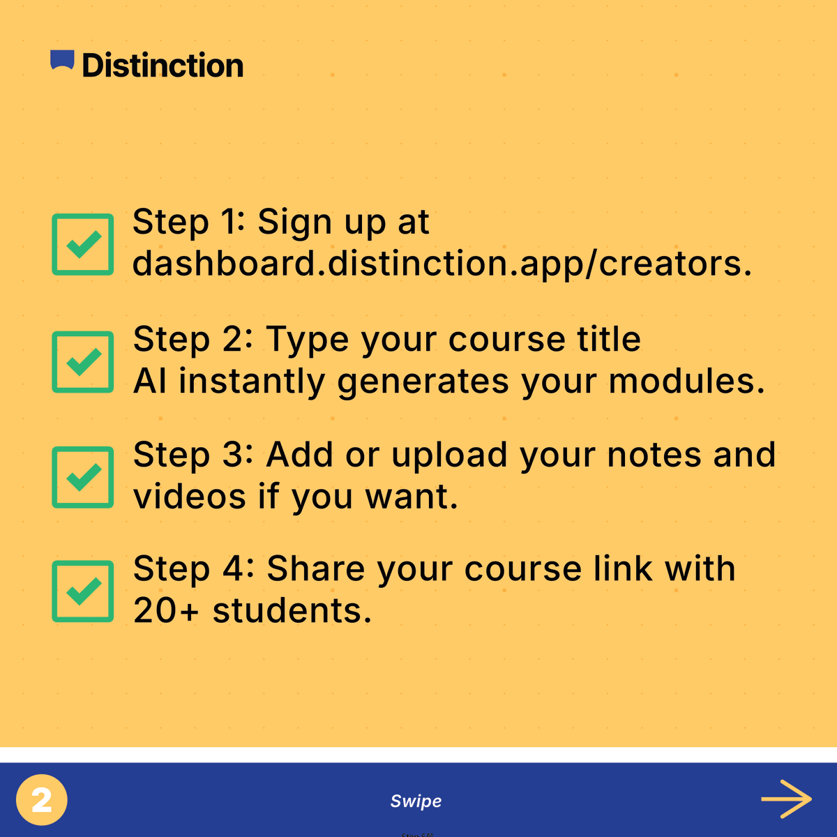 getDistinction's tweet image. No coding, no design, no stress. AI does the hard work, you do what you love — teaching.

Join the Create &amp;amp; Earn Initiative — ₦50 Million rewards planned for lecturers nationwide.

Start now 👉 distinction.app/earn-with-expe…

#CreateAndEarn #CreateWithDistinction #FlexiSAF