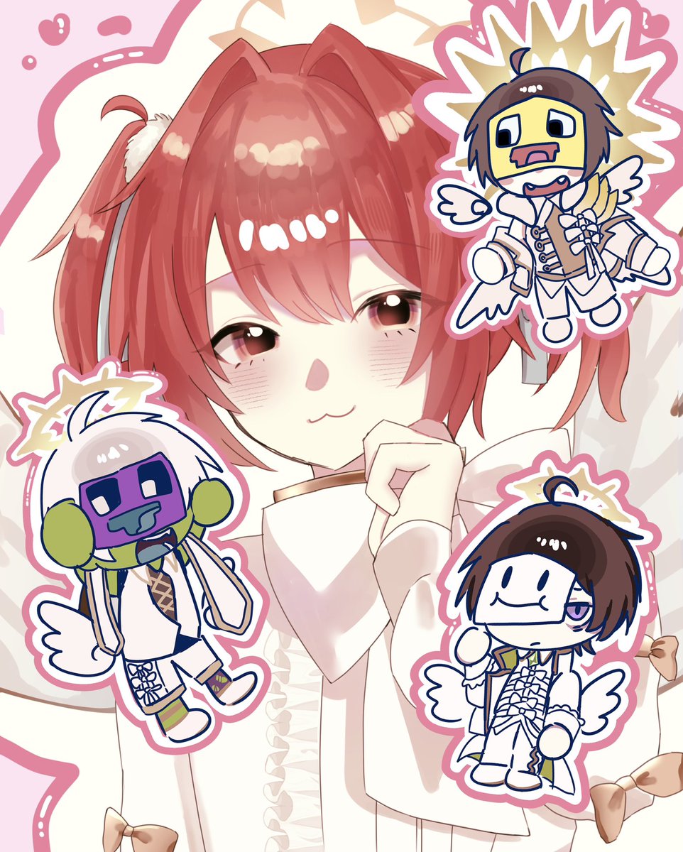 天使と悪魔PUS クリエ組 天使🪽 #ニート部VSクリエ組PUS #50人イラフト