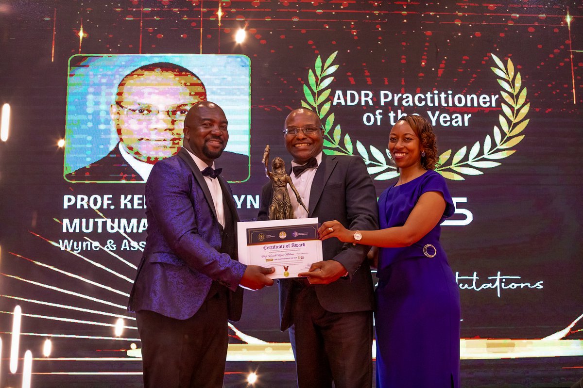WyneLegal's tweet image. Congratulations to Prof. @kenmutuma for being the 1st Runners-Up Lawyer of the Year and taking home ADR Practitioner of the Year at the NLA Awards this past weekend!

Your dedication and leadership for advancing ADR inspire not only our team but also the entire legal community.