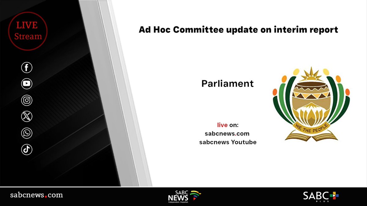 LIVE: Parliament Ad Hoc Committee | Update on outstanding work  https://t.co/oe1xOOKNLK