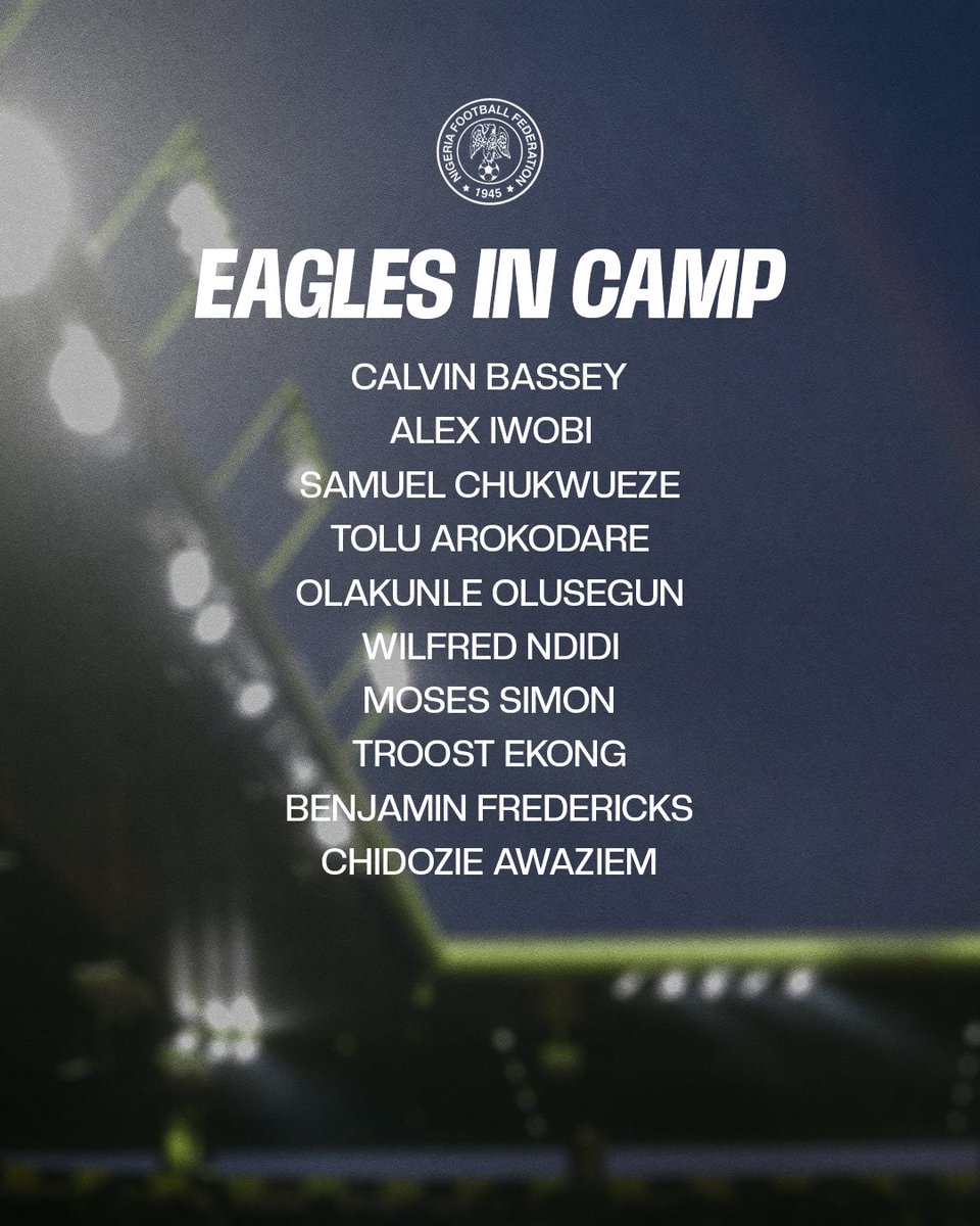 NGSuperEagles's tweet image. Monday morning roll call 📋
The boys are clocking in at camp! 
#SoarSuperEagles #Naija4TheWin