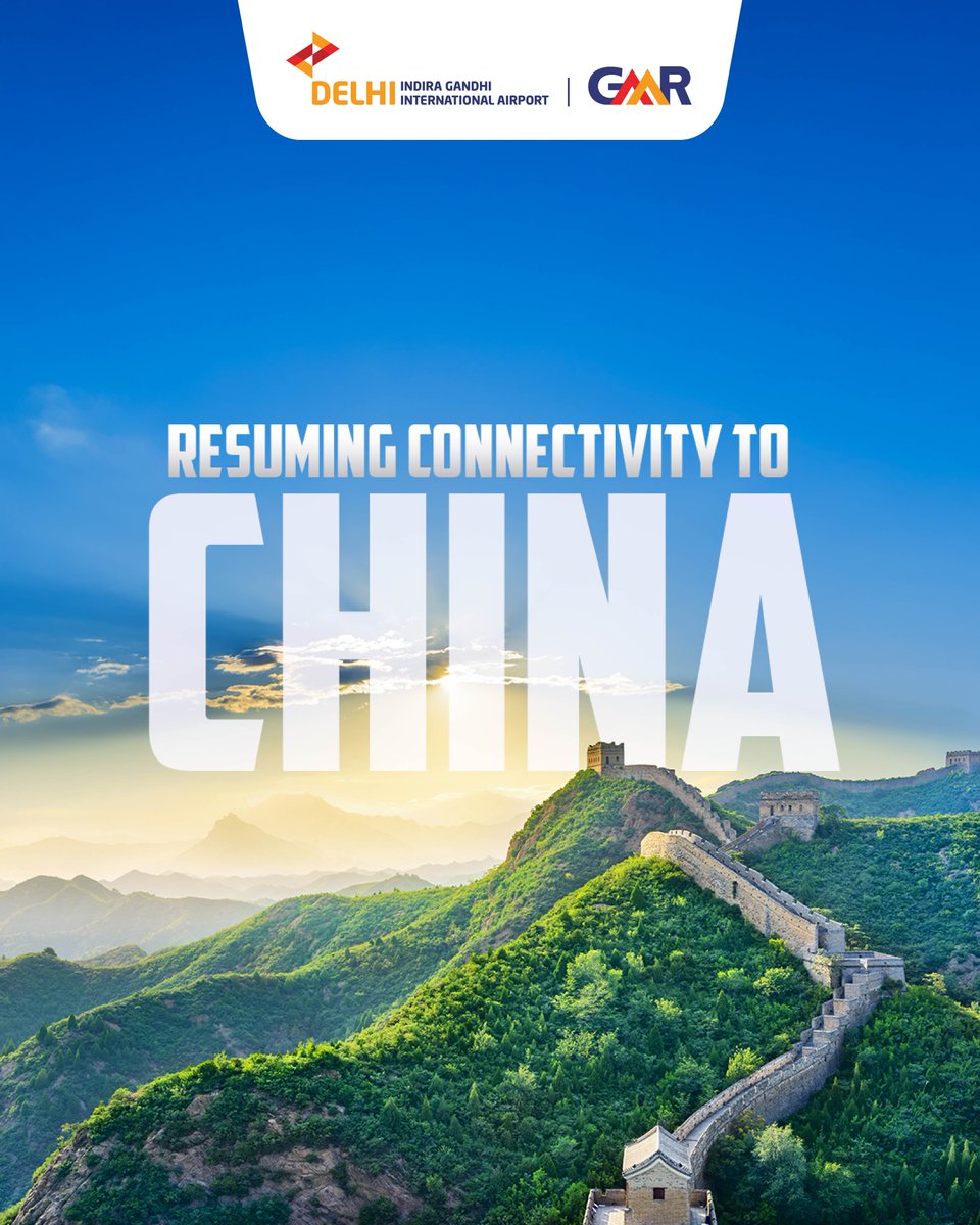 DelhiAirport's tweet image. Exciting news for travellers! 🌏
Now fly to Shanghai with China Eastern and Guangzhou with IndiGo.
Experience culture, cuisine and the charm of China once again. 🏯
#DelhiAirport #NowFlying #TravelWithDEL #ChinaFlights #ExploreMore