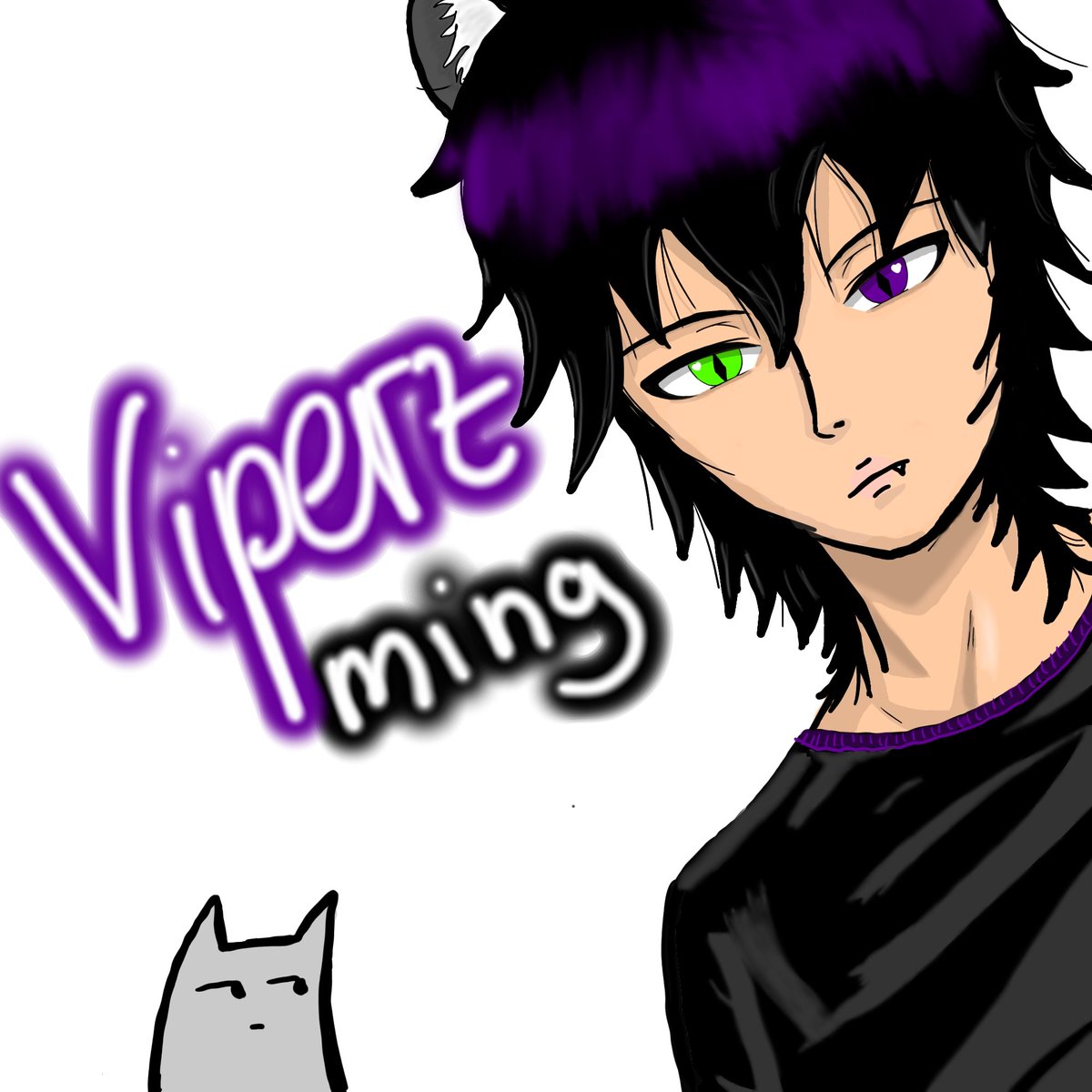 viperz_ming's tweet image. Made myself a new profile picture :D ฅᨐฅ and you guys are the little thingy down there

#art #panther #streamer