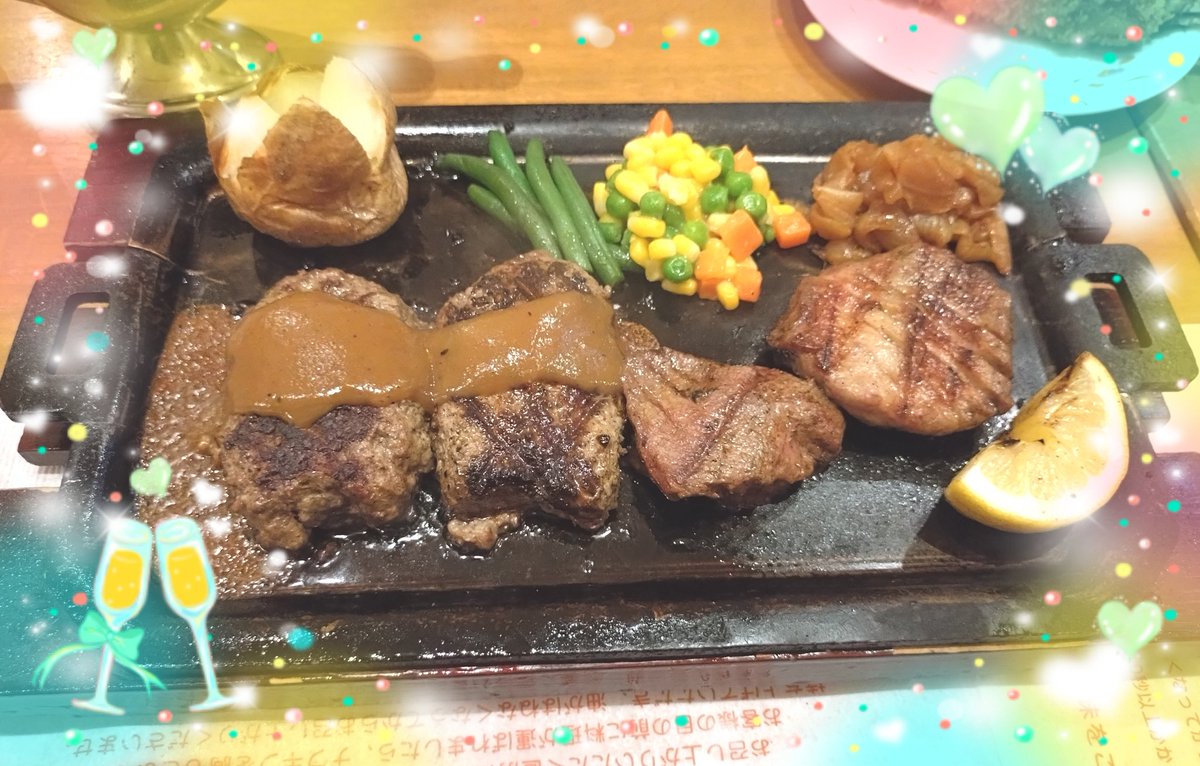 超～が付くくらい久しぶりの
ハングリータイガー😋🍖🍴
めちゃウマすぎた🤤🤤🤤

因みに右側の牛タン🐮
うっかり📸撮る前に友達に
あげてしまい😫💦
バランス悪くなっとるꉂ🤣𐤔😭
 #ハングリータイガーららぽーと海老名店 
 #オリジナルハンバーグと牛タン 
 #期間限定