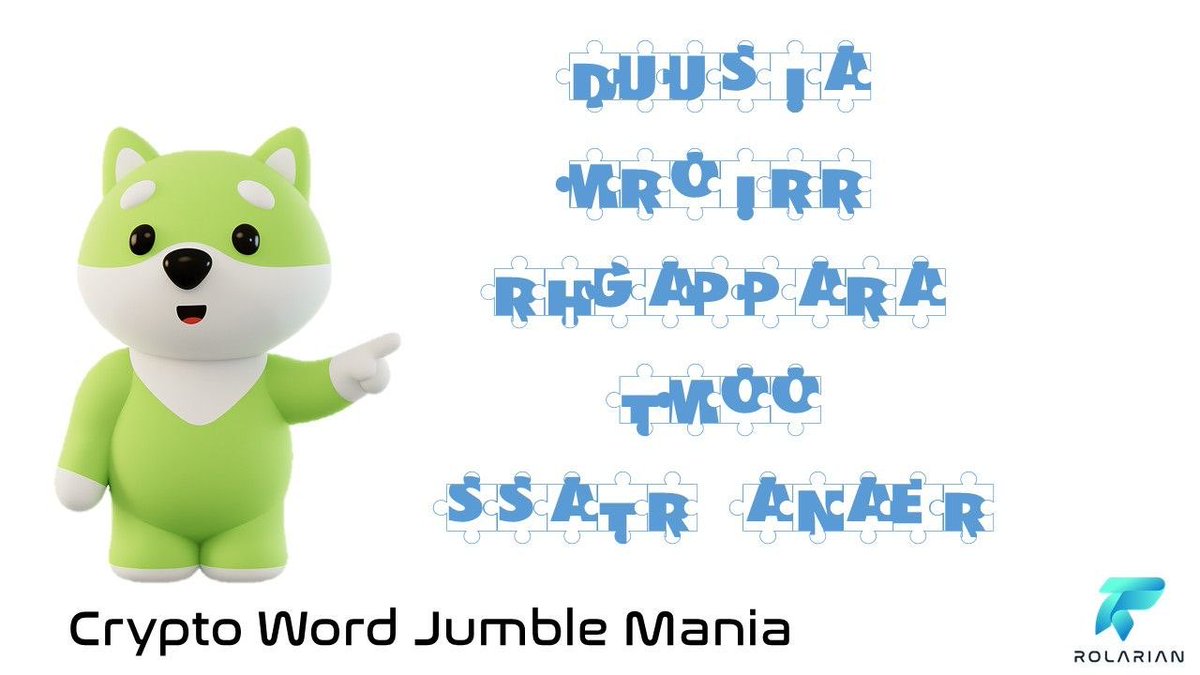 officialROLAai's tweet photo. Challenge accepted?! 💪🤔 Unscramble these SocialFi project names! 🧩 Who's the fastest cryptographer in the community? 🏆 Share your answers, Rolarians! 🗣️ Good luck! 🍀 #CryptoWordJumble #SocialFi #Web3Games #PuzzleTime 🧠🎉 https://t.co/IcczuT2SJ3
