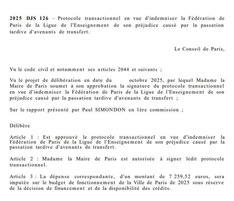 La mauvaise gestion à #saccageparis, c'est aussi ça ⤵️ faire payer 7259 € aux contribuables pour indemniser une "passation tardive d’avenants de transfert".