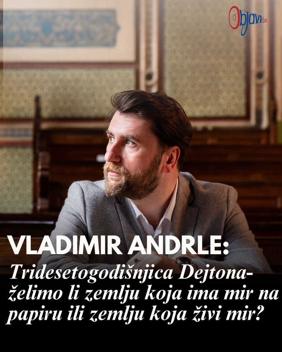 objavi_ba's tweet image. &quot;Trideset godina poslije Dejtona, vrijeme je da Bosna i Hercegovina napravi svoj novi mirovni sporazum. Onaj koji neće biti između naroda, nego između ljudi.&quot;
✍️ @AndrleVladimir 
objavi.ba/vladimir-andrl…