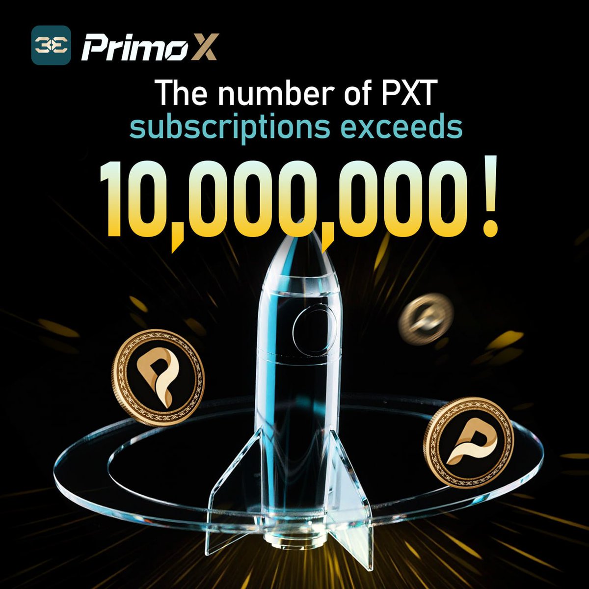 PrimoX_Official's tweet image. 🎉 The number of PXT subscriptions has officially surpassed 10,000,000! 🚀💎 
🌍 A remarkable milestone driving the next wave of global Web3 adoption — powered by innovation, community, and trust. 🔗✨
#PXT #Web3 #Blockchain #Innovation #Crypto