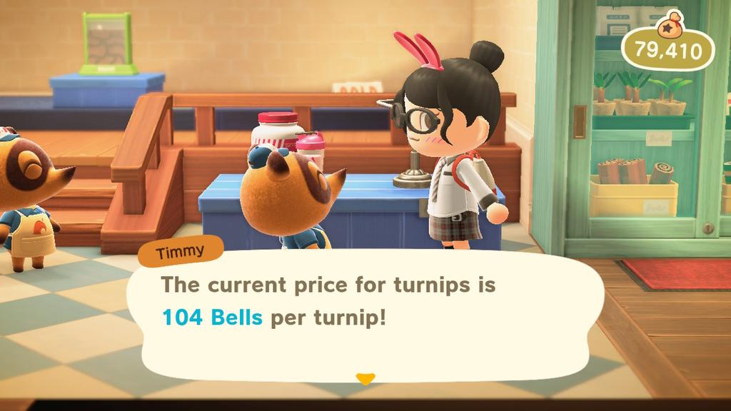 AcidBunnay's tweet photo. Just got back into #acnh after the update announcement. This is an okay sale right? let me know because I really don't remember #animalcossingnewhorizons #acnhturnips https://t.co/F0d2UGkNJM