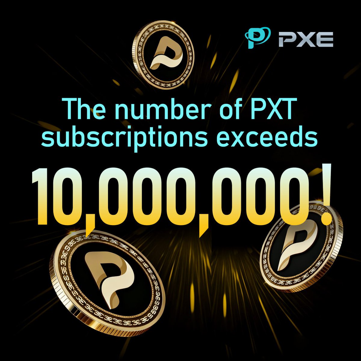 PXE_TradFi's tweet image. 🎉 The number of PXT subscriptions has officially surpassed 10,000,000! 🚀💎 
🌍 A remarkable milestone driving the next wave of global Web3 adoption — powered by innovation, community, and trust. 🔗✨
#PXT #Web3 #Blockchain #Innovation #Crypto
