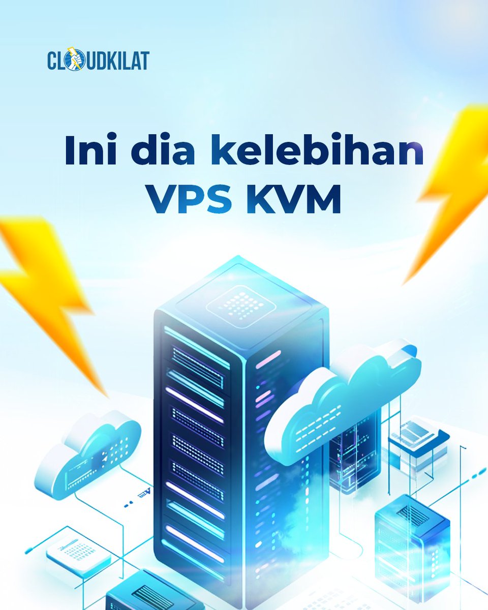 cloudkilat's tweet image. Kilat VM 2.0 udah pake KVM lho!
Jadi Kilat VM 2.0 bisa mengoptimalkan sumber daya yang ada.

Nggak hanya itu, Kilat VM 2.0 juga memiliki performa tinggi, keandalan terjamin, dan skalabilitas yang tinggi.

Langganan Kilat VM 2.0 sekarang! Klik link di bio!

#CloudKilat #vps