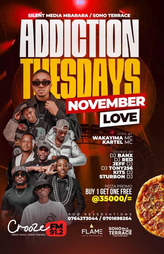 Every single Tuesday is a pizza promo day 
Make sure you grab yours @35K

📌SoHoTerraceMbarara