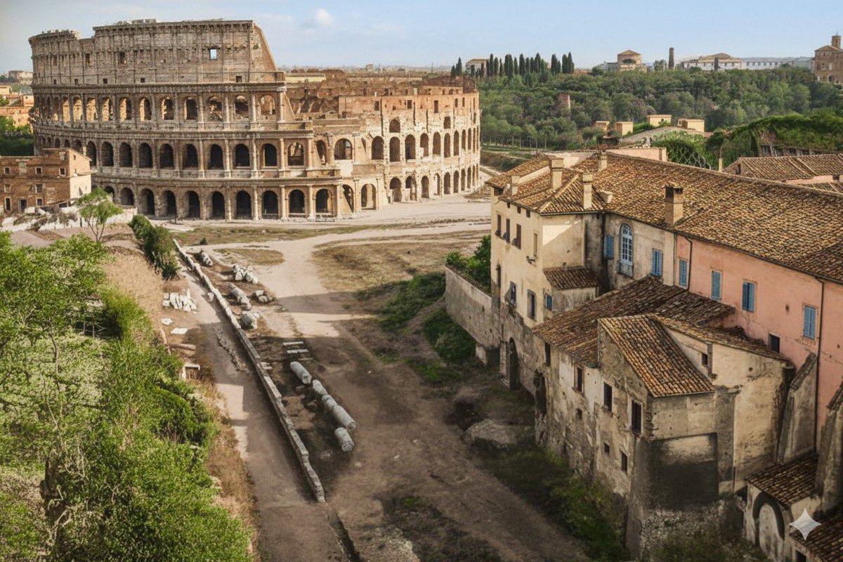 VoxVirtutis's tweet image. One of the earliest pictures of Rome 
ca 1880