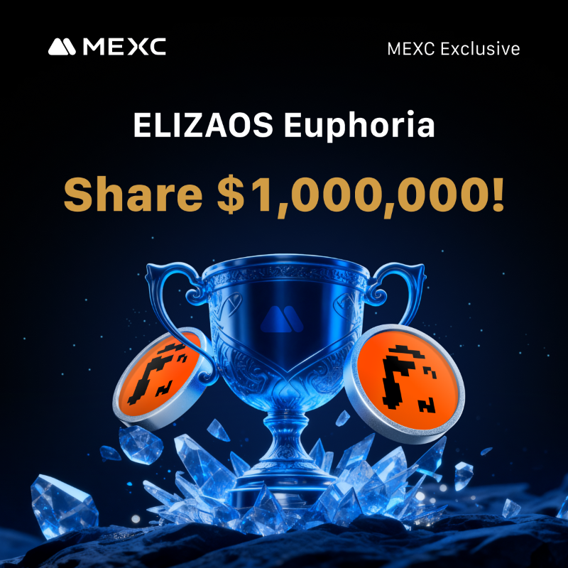 MEXC's tweet photo. The #ELIZAOS Euphoria with $1,000,000 in rewards is LIVE! 

🔥 Zero-fee Trading Unlocked
💎 Stake to Earn up to 400% APR
💰 $220,000+ USDT in Spot &amp; Futures Prize Pools!
🎁 New User Exclusive: Share 80,000 USDT

Find all the details &amp; jump into the Euphoria: 👇