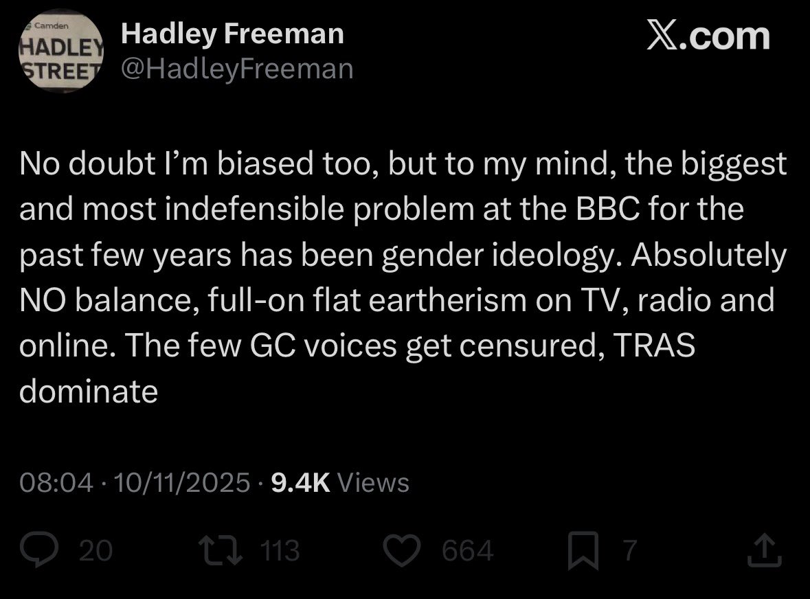 What the f*** are you talking about? Trans people are never even seen on mainstream news on any channel these days. Every time I switch on Sky News or BBC Politics Live there’s some obsessed TERF gob-on-a-stick wanging on, but certainly no trans people. 

Delulu.