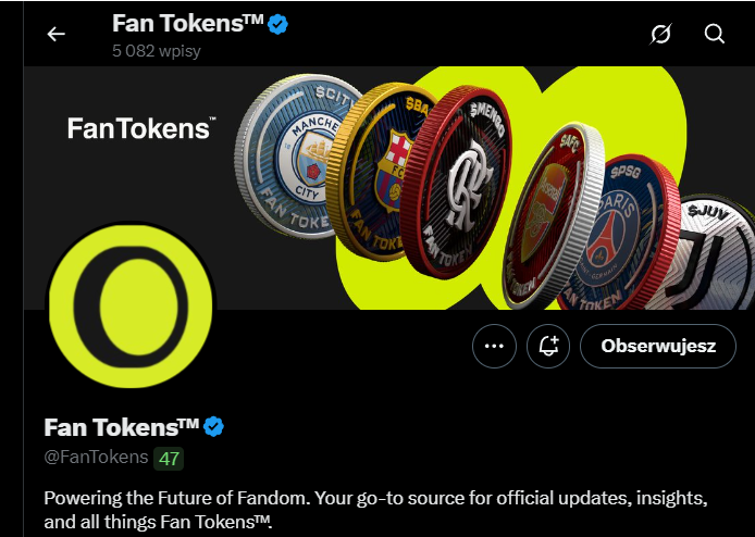 ChilizPoland's tweet image. Zdecydowanie warto obserwować profil @FanTokens !

Świetny kontent, najnowsze informacje o partnerach, wyjątkowe nagrody i aktywacje dla społeczności – wszystko w jednym miejscu. ⚽🎁

To konto po prostu trzeba śledzić! 👏

#FanTokens #Socios #Chiliz