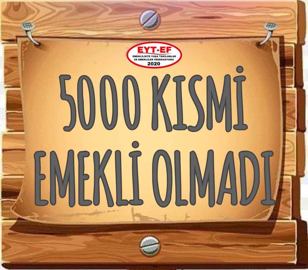 EYT
👇
#5000KısmiEmekliOlmadı

Verilen söz neden geri çekildi ?

Oysa ki;
Devlet sözü kutsaldır.
Verildiyse tutulur.

Borçlanıp kredi çeken,
Hayatını ona göre planlayan yüzbinler neden #Emekli olmadı ?

5000 Prim
Kısmi Emeklilik 

#EmekliMaaşıUtançVerici
<a href="/RTErdogan/">Recep Tayyip Erdoğan</a>
<a href="/isikhanvedat/">Prof. Dr. Vedat Işıkhan</a>