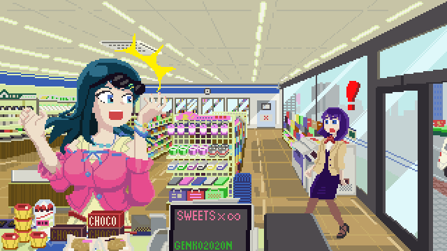 genk02020n's tweet photo. 細か過ぎて作業中に地獄を見たドット絵について。一枚目は単純に人生最高傑作にしたかった。二枚目は自分がヒホマの店員になってオフのつばさちゃんを接客したかった。三枚目は誕生日に本人の絵ばかり描くのはどうなのか、本当の意味で彼女を喜ばせる絵にしたかった。

#織部つばさちゃんは天使 https://t.co/hGeThmeCkX