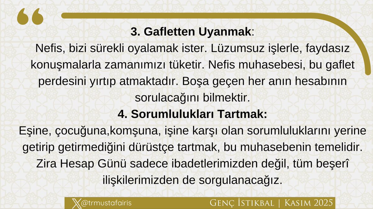 “Satırda Kalanlar -1” 
Genç İstikbal | Kasım 2025