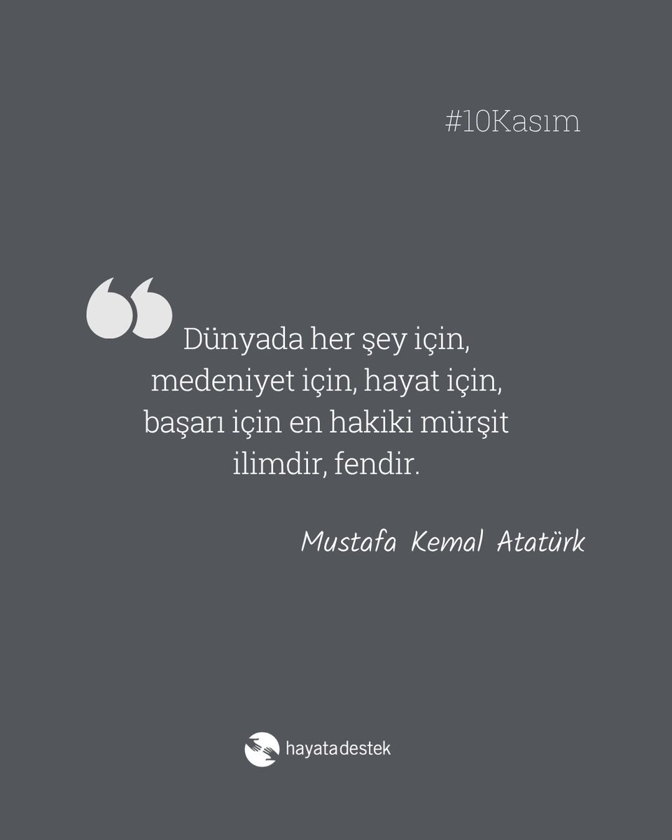Afetlerden etkilenen toplulukların yaşamlarını iyileştirmek, çocukların geleceğini güvence altına almak ve dayanıklı bir toplum inşa etmek için; biz de aklın ve bilimin yolundan yürüyor; veriye, bilgiye ve analize dayalı projeler tasarlayıp uyguluyoruz. 
Saygıyla... #10Kasım