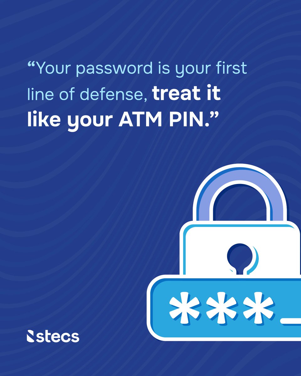 Stecsng's tweet image. Let’s talk cybersecurity 101 👇
When was the last time you updated your passwords? 

Here’s your quick safety checklist:
✅ Use a mix of letters, numbers, and symbols.
✅ Avoid using the same password everywhere.
✅ Turn on two-factor authentication.
✅ Never share sensitive…