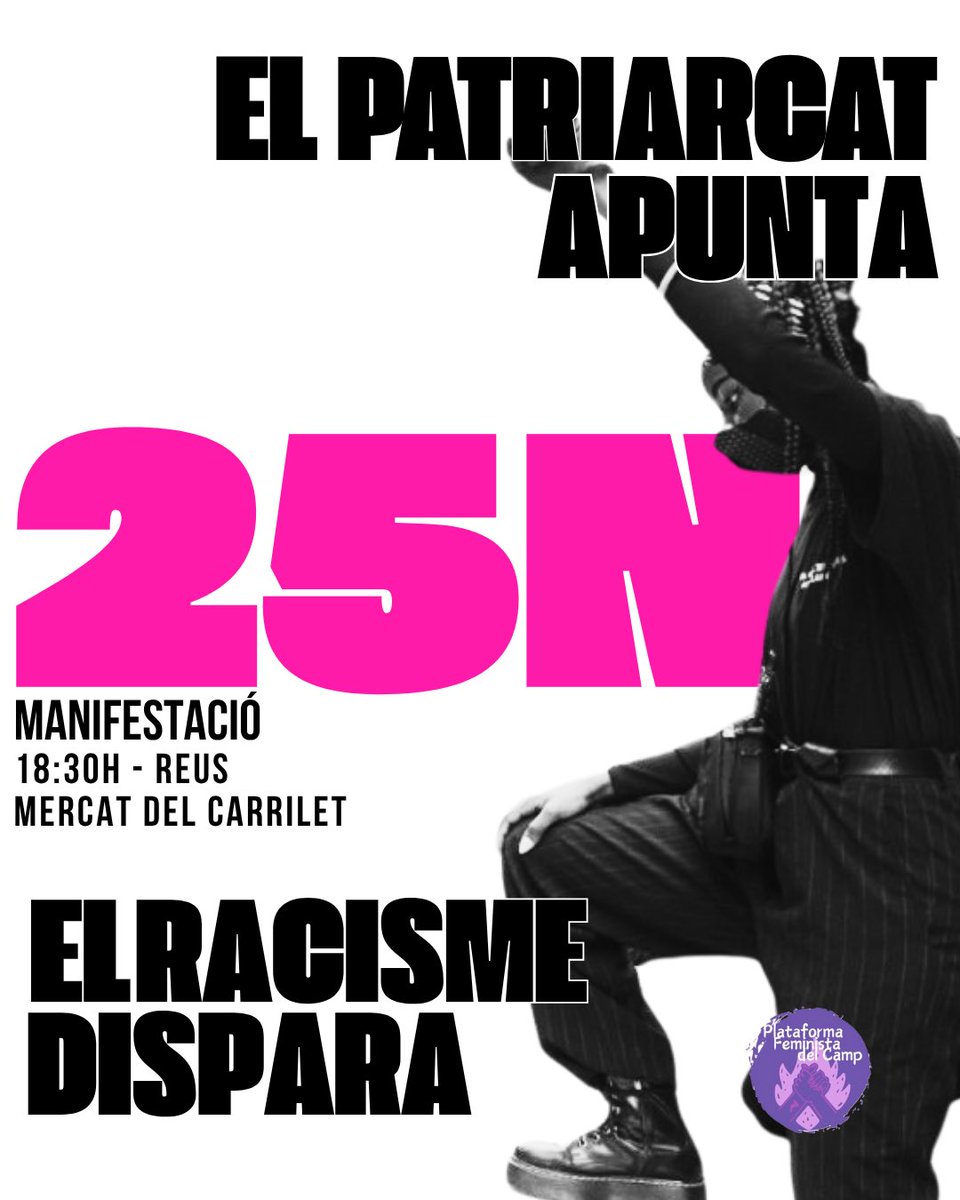 LHoraVioleta's tweet photo. 🟣25N • MANIFESTACIÓ UNITÀRIA A REUS

Les feministes revolucionàries, transinclusives i antiracistes omplim el carrer. 

▪️Perquè ens continuen matant, agredint i violant pel simple fet de ser dones. 

▪️Perquè no permetrem que el racisme posi les seves mans en la nostra lluita. https://t.co/j6OQ7O1ibS