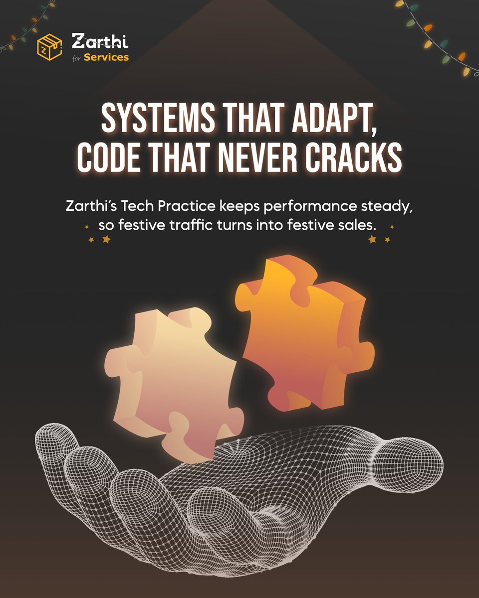 ZarthiOfficial's tweet image. The festive rush tests every system. 
High traffic, high demand, zero downtime allowed.

At Zarthi, we build tech that adapts, performs, and never cracks under pressure.

 Build smarter. Scale faster. Perform stronger.
#Zarthi #YourBusinessSarthi #ScalableTech #DigitalSolution