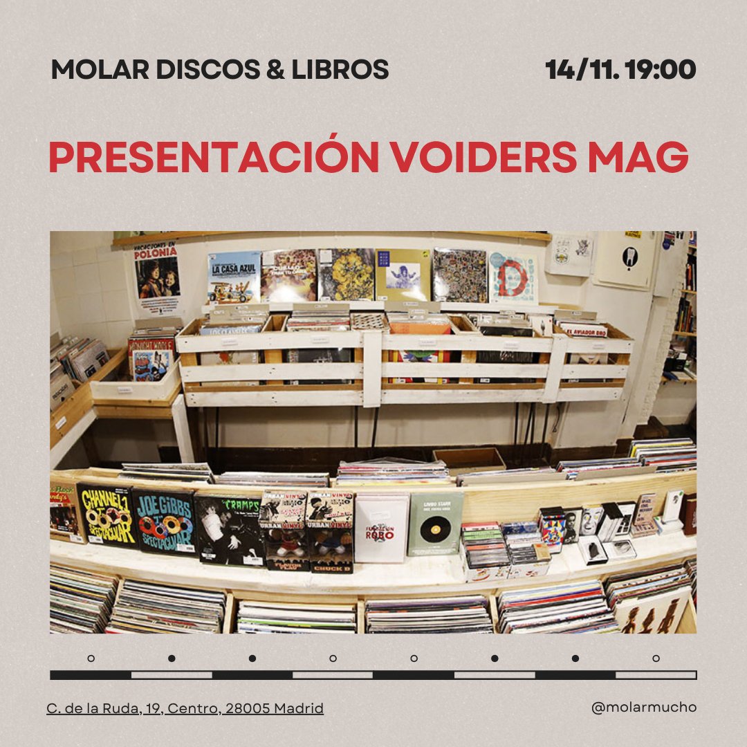 El 14 por la tarde, desde las 19:00h, vamos a juntarnos con <a href="/Lorena_JimenezM/">Lorena Jiménez Martínez</a>  y <a href="/franky/">franky</a>.mercado, miembros de <a href="/voiders/">natelie mosqueda</a>.mag en <a href="/molarmucho/">Dory ;)</a>. Si claro, se podrá pillar alli el número 1