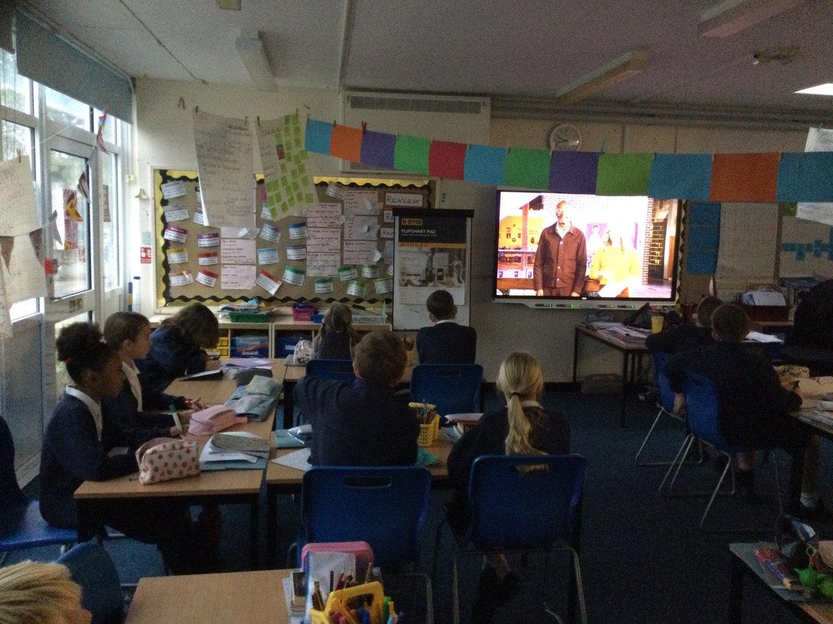 Year 6 took part in a live lesson today understanding 
Anti-Bullying week, odd sock day.