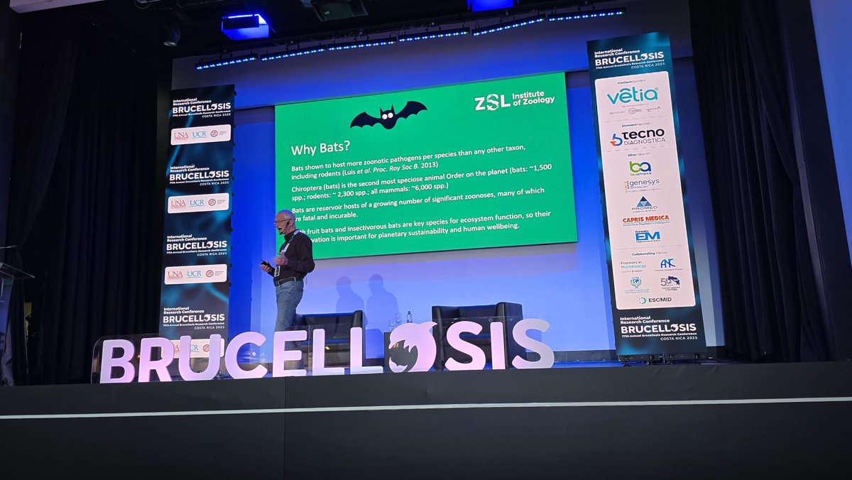 ZSLScience's tweet image. This weekend our Deputy Director of Science, Professor Andrew Cunningham, gave the keynote presentation at the 77th International Brucellosis Research Conference in Costa Rica, speaking on &quot;The Road to One Health - a personal journey&quot; 🎉 #Brucellosis2025