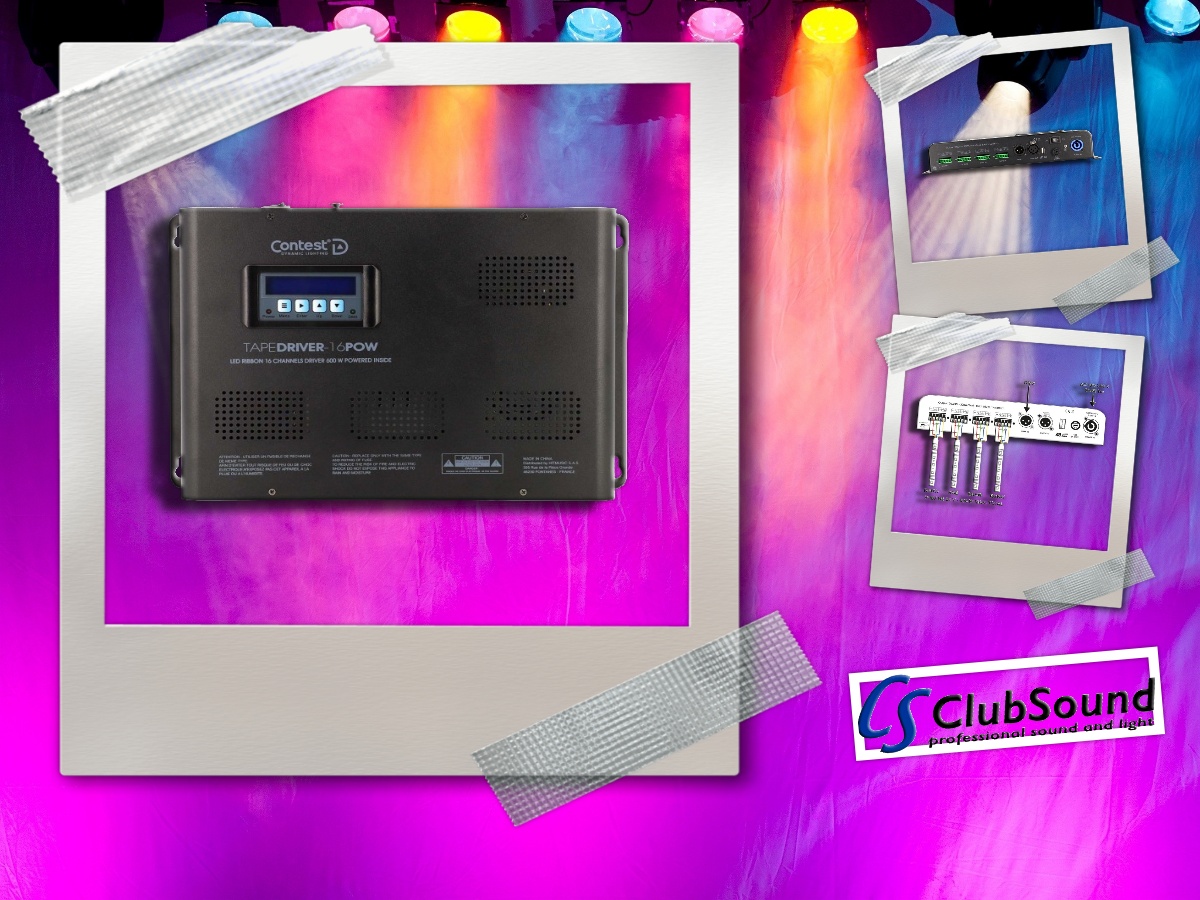 clubsound's tweet image. Nieuw bij ClubSound: Contest TAPEDRIVER-16POW
Dé opvolger van de LEDmanager – 16-kanaals RGB(W) LED-driver met 600W voeding.
Direct strips aansluiten, geen losse drivers nodig.
Meer info:
clubsoundsales.nl/contest-tapedr…

#LEDdriver #DMX #ClubSound