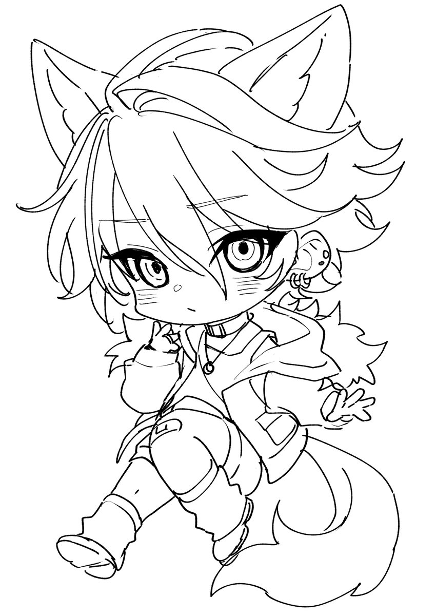 シルエット素体　ミニキャラ　
気が済んだら素体系は消します　なんか息抜きとテスト