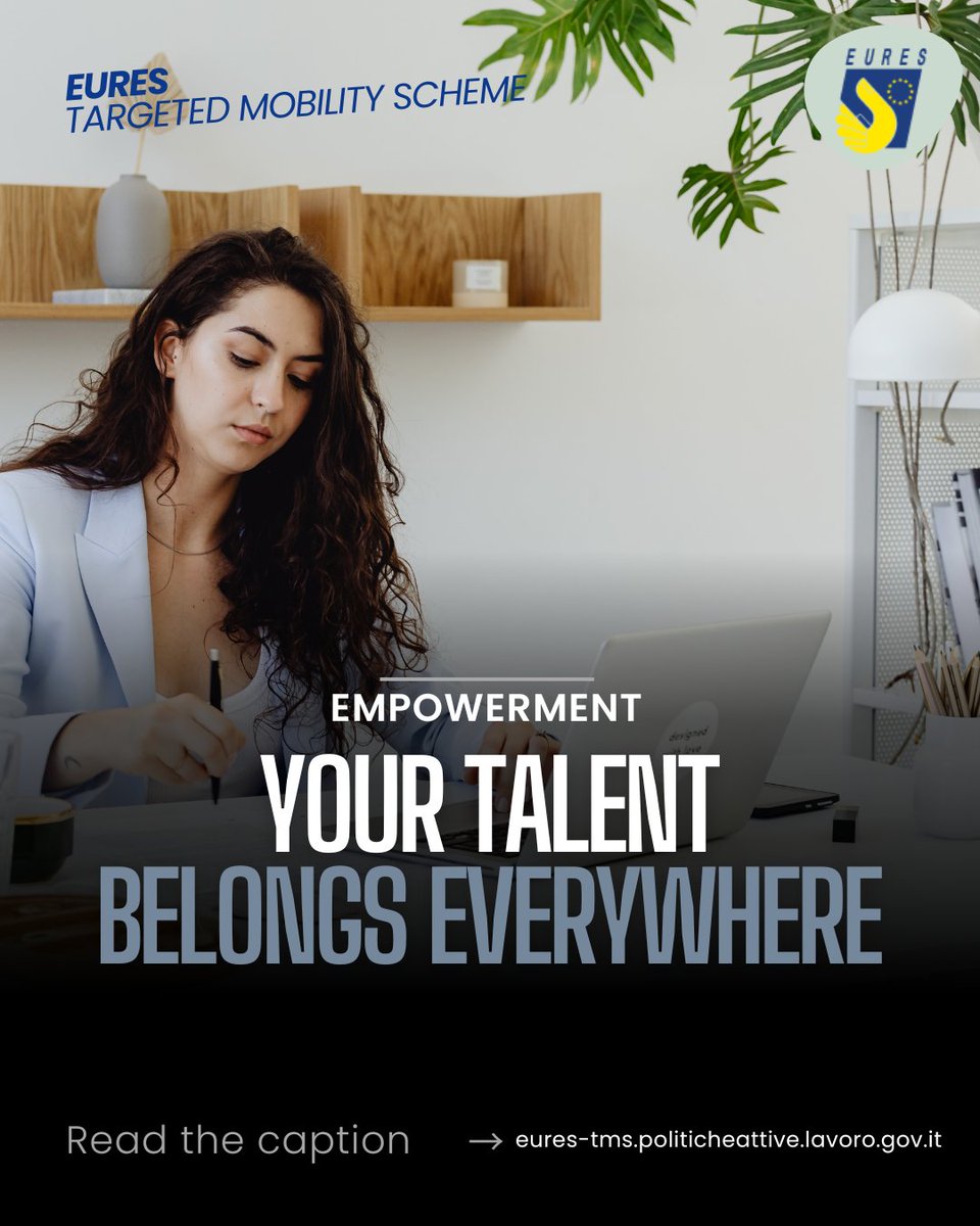 Skill, talent, ambition: that’s what shapes careers. EURES TMS supports female workers in finding opportunities abroad, accessing training, and growing professionally in safe, fair workplaces.

Your talent belongs everywhere.

Discover EURES TMS: …res-tms.politicheattive.lavoro.gov.it