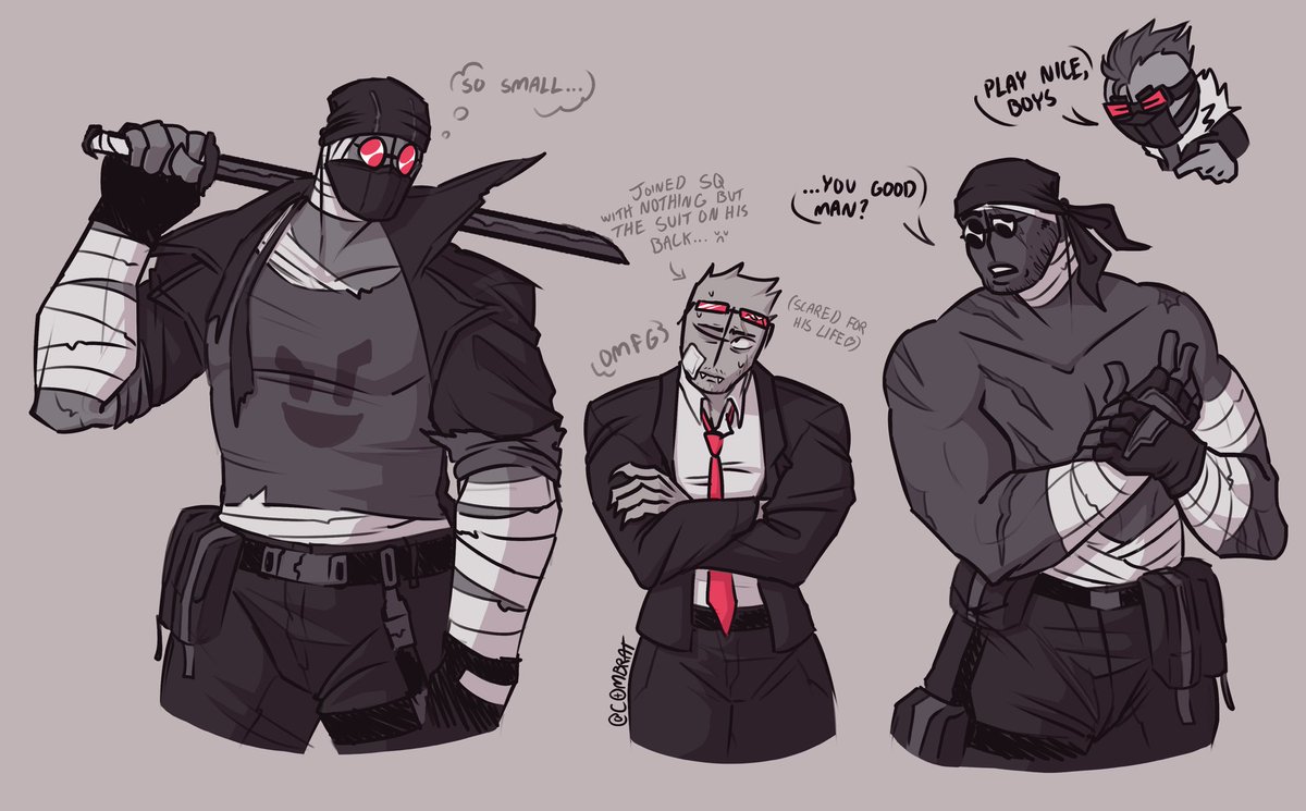 madcombrat's tweet image. I have so many thoughts about ex-AAHW Deimos' early SQ days...
Doc was just dressing him in whatever😔
#madnesscombat