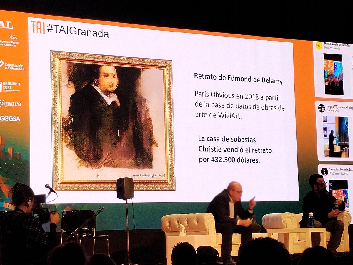 PVCarchunaCalah's tweet photo. #TAIGranada turno de  Paco Herrera, catedrático de Ciencias de la Computación e IA de la UGR y director del Instituto Andaluz Interuniversitario en Ciencia de Datos e Inteligencia Computacional y el gran ilustrador Sergio García. https://t.co/cf1YLPJsoC