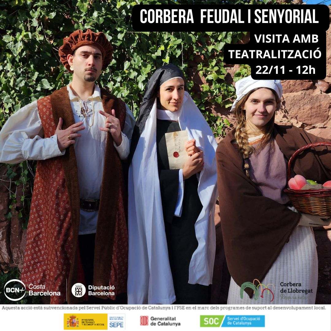 ➡️ Endinsa't en un viatge al passat medieval pels carrers de #CorberadeLlobregat de la mà dels seus protagonistes.

🔗 Informació i inscripcions: tuit.cat/U8Trr