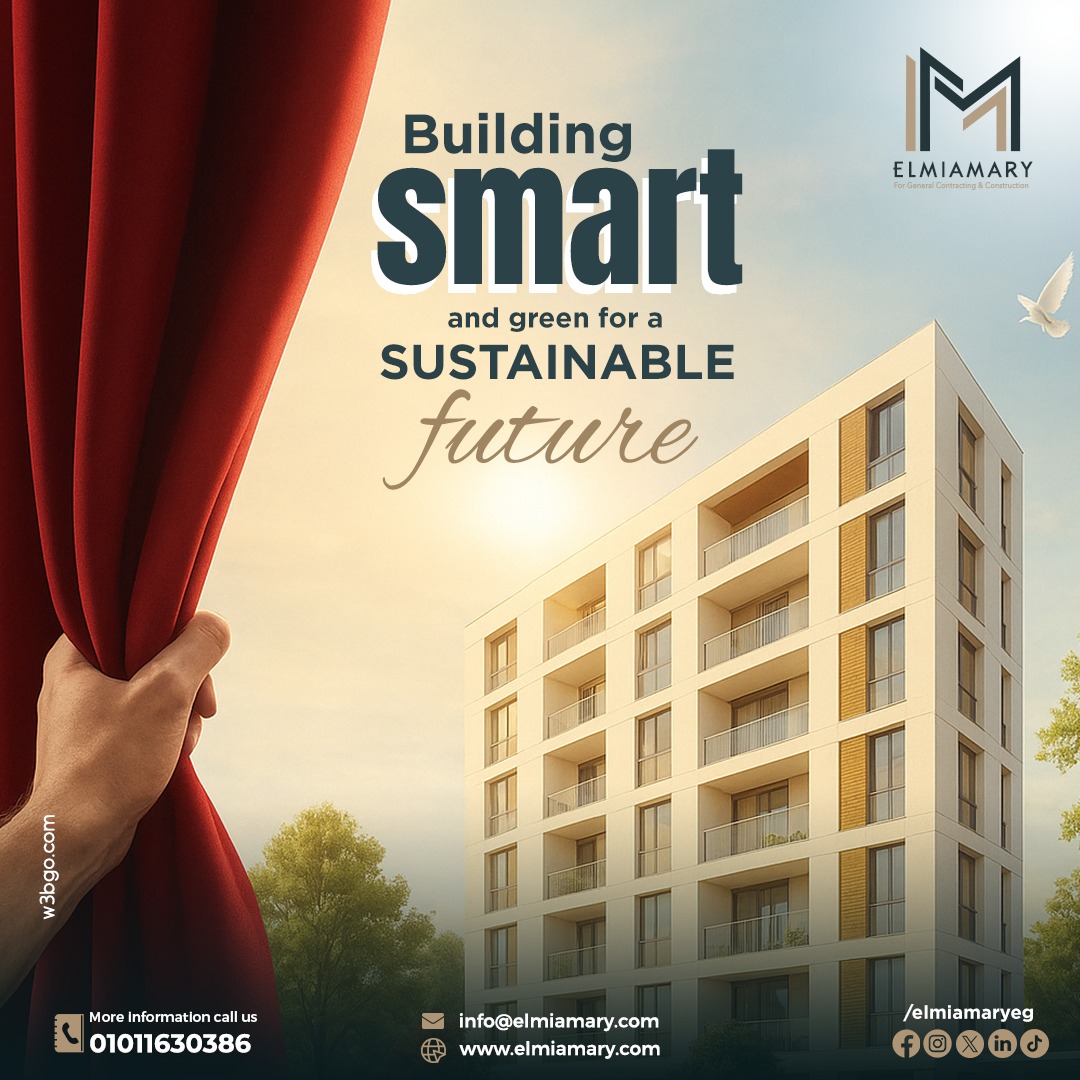elmiamaryeg's tweet photo. We believe in smart, sustainable construction ♻️
Using eco-friendly materials and efficient methods for a greener tomorrow.
+20 1011630386
https://t.co/kc58WVX1va
#بناء_مستدام #صديق_للبيئة #هندسة_حديثة
#ElMiamary #Sustainability #EcoBuild #GreenConstruction #w3bgo https://t.co/OM40e41yUW