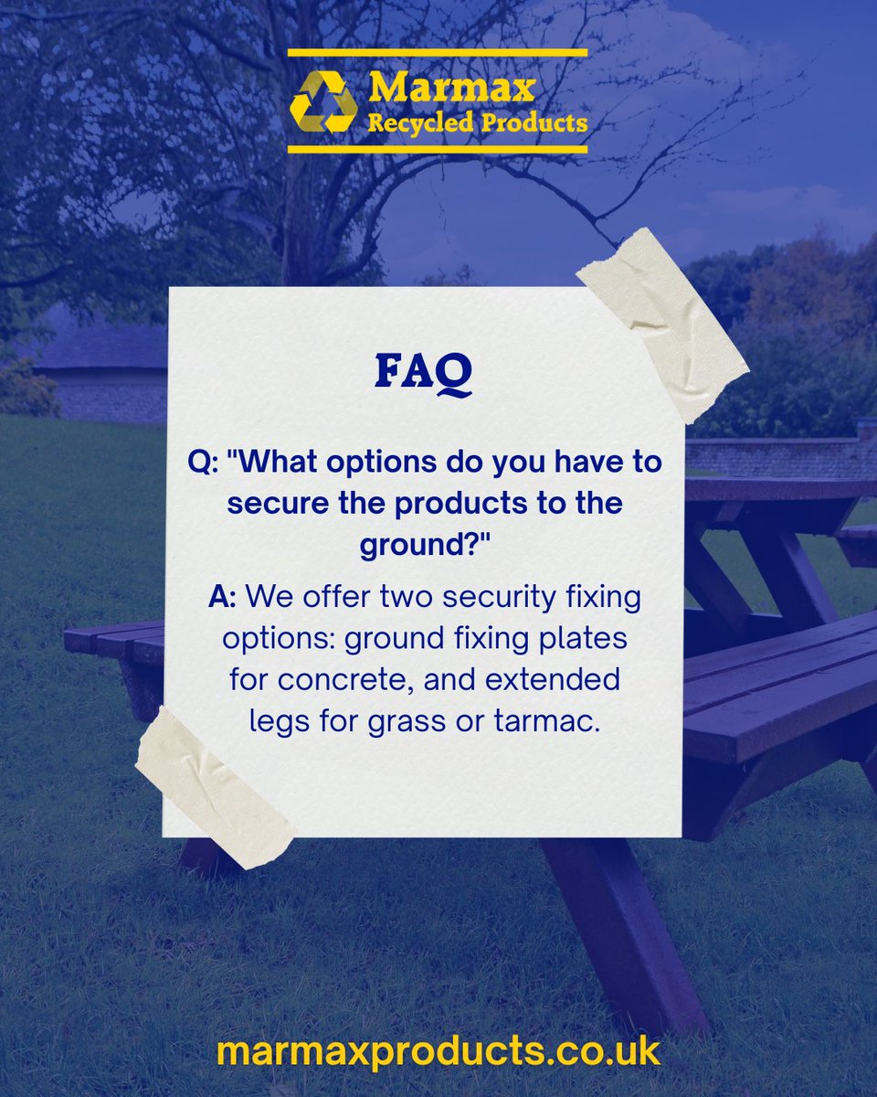 "What options do you have to secure the products to the ground?"💭