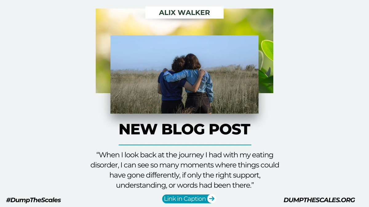 DumpTheScales's tweet image. &quot;When I look back at my eating disorder journey, I can see so many moments where things could have gone differently, if only the right support, understanding, or words had been there.&quot;

✨Alix Walker shares her story ✨dumpthescales.org/post/five-thin…