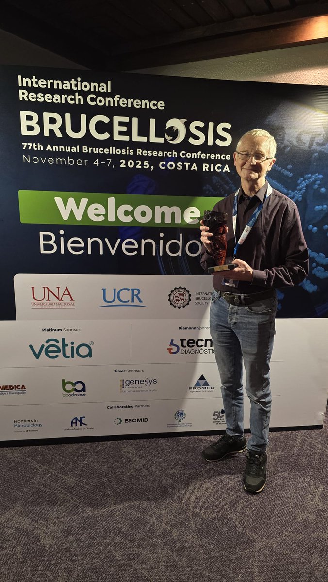 ZSLScience's tweet image. This weekend our Deputy Director of Science, Professor Andrew Cunningham, gave the keynote presentation at the 77th International Brucellosis Research Conference in Costa Rica, speaking on &quot;The Road to One Health - a personal journey&quot; 🎉 #Brucellosis2025