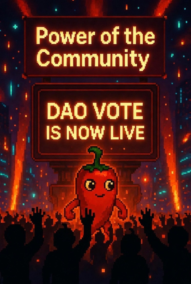 PepperChain's tweet image. #PepperPeople, it’s time to make your voice heard! 🙌
The DAO vote is now live — join us in shaping the future of $PEPPER! Every vote counts! 🌶️

👉 peppercoin.com/pepper-inc