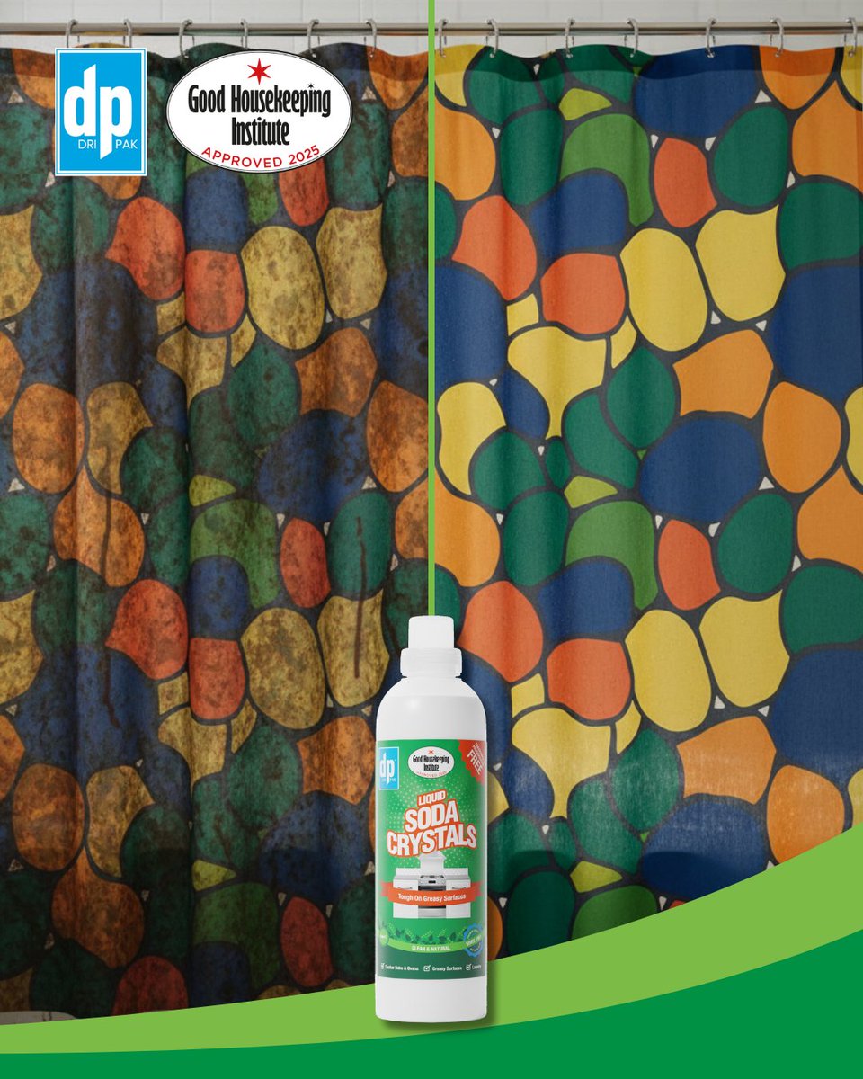 When your shower curtain starts looking as grimy as this… it’s time for a soak. 🚿

Fill a basin with hot water, add around 100ml of Liquid Soda Crystals (or adjust as needed), and stir until completely dissolved. 

Leave it to soak, then rinse it off and hang it back up to dry.
