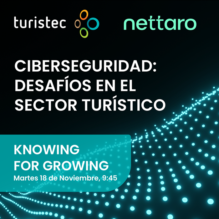 📢¡Te esperamos! en el próximo #KnowingforGrowing de <a href="/turistec/">Turistec</a> con nettaro: #Ciberseguridad: los desafíos en el sector turístico.  

🗓️18/11 a las 9:45h
📍CaixaForum Palma
📝Inscríbete aquí👉forms.cloud.microsoft/e/vh1dtce0Sj

#eventosTuristec #sociosTuristec #tecnología #turismo #datos