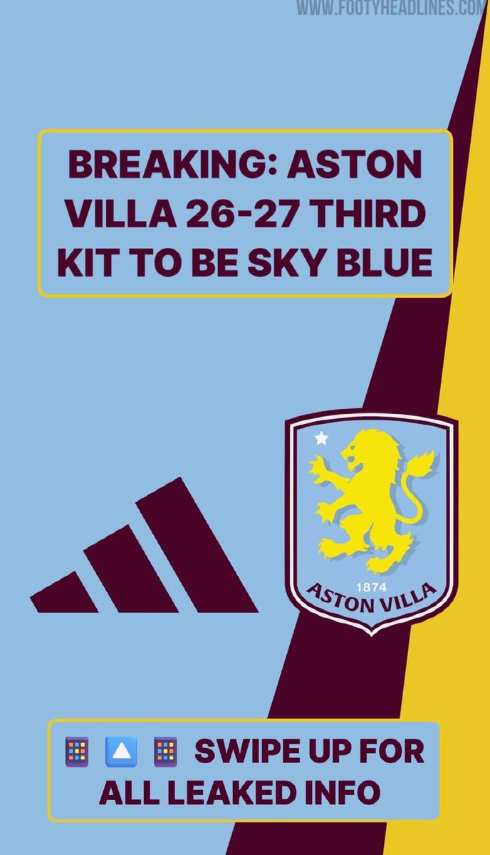 Early leaks for next season's #AVFC Adidas kits

Home: footyheadlines.com/2025/11/aston-…

Away: footyheadlines.com/2025/11/aston-…

Third: footyheadlines.com/2025/11/villa-…