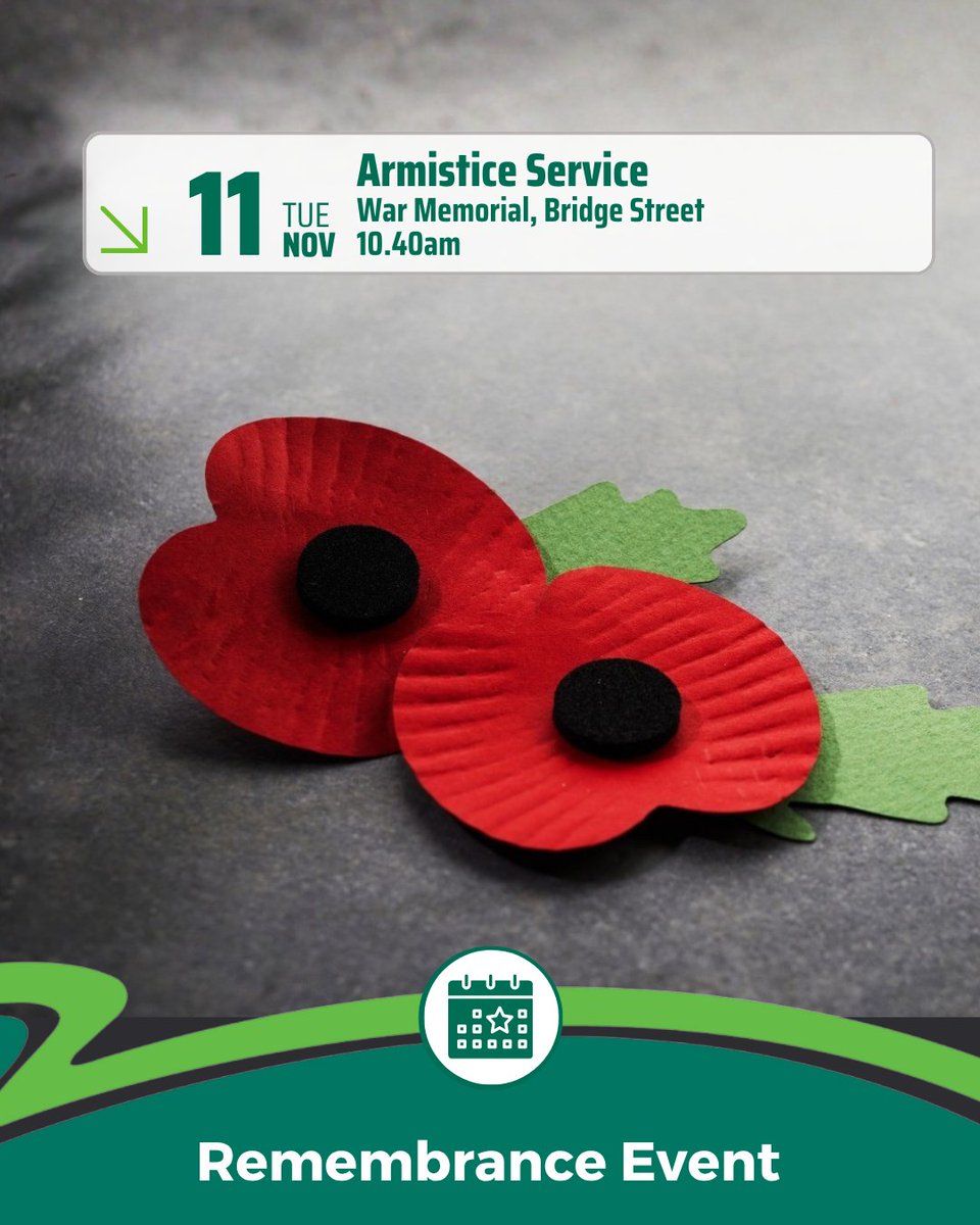 PeterboroughCC's tweet image. We invite you to join us on Tuesday 11 November at 10.40am at the Bridge Street War Memorial for our Armistice Service where we will remember the service and sacrifice of all those who lost their lives in conflict.

This will be live streamed on our YouTube channel…