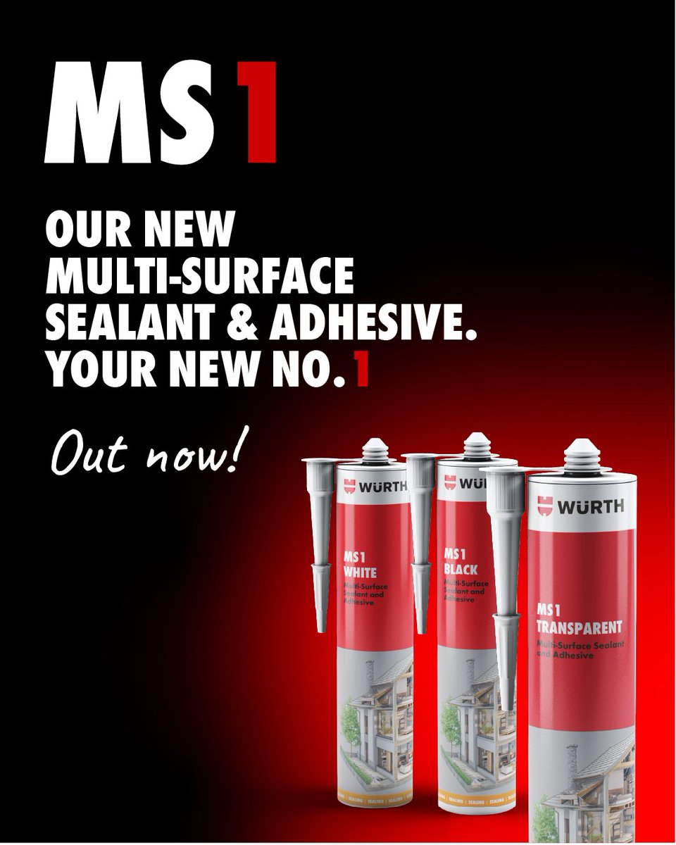 WurthUK's tweet image. Your New No.1 is Here! 🚀

MS1 leads the way in multi-surface sealants and adhesives 🛠️, offering three powerful variations for unmatched performance 💪. 

🛒 Available now:  brnw.ch/21wXlPy… 

#MS1 #Innovation #Sealant #Adhesive #wurthuk #launch