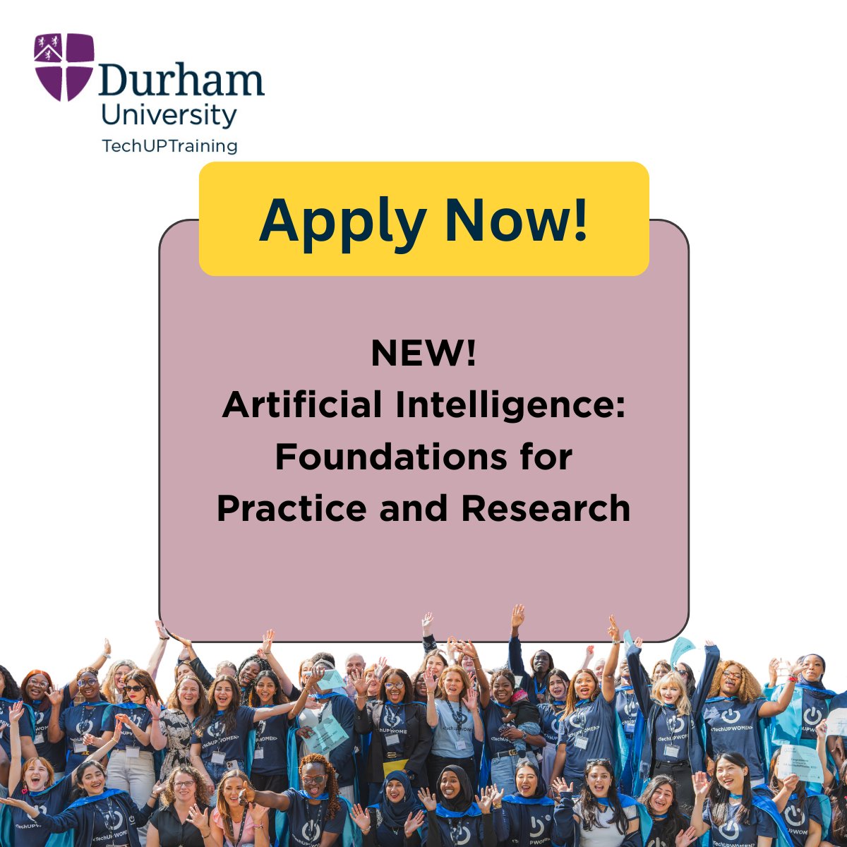 TechUPWomen's tweet image. TechUP is excited to open applications for our newest fully funded training programme on Artificial Intelligence! 💻

Apply Now! 👇
techup.ac.uk/artificial-int…

#ArtificialIntelligence #FreeTraining #WomenInTech #TechUPWomen #TechUPTraining #AITraining
