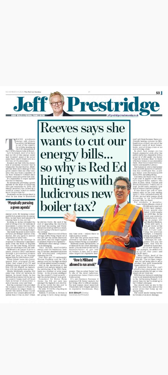 Yesterday's Mail published another inflammatory piece rehashing the idea that Net Zero policies are responsible for high energy bills.

Supported by ads from <a href="/JohnLewisRetail/">John Lewis & Partners</a>, @SkyTV, <a href="/Specsavers/">Specsavers</a>, #Trailfinders, <a href="/SagaUK/">Saga</a>, <a href="/pandocruises/">P&O Cruises</a>, #ImagineCruising &amp; #Paddypower
